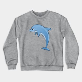 Cute Blue Dolphin Crewneck Sweatshirt